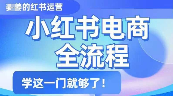 小红书电商全流程，精简易懂，从入门到精通，学这一门就够了-中创网_分享中创网创业资讯_最新网络项目资源-网创e学堂