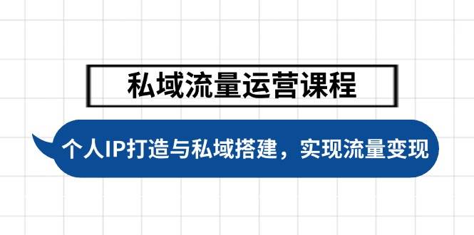 私域流量运营课程，个人IP打造与私域搭建，助力学员实现流量变现-中创网_分享中创网创业资讯_最新网络项目资源-网创e学堂