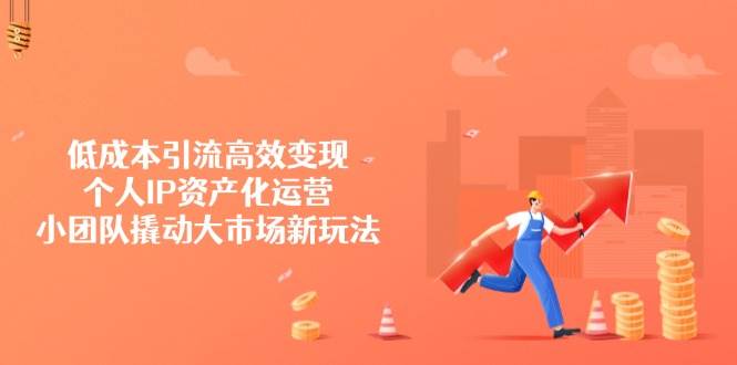 低成本引流高效变现，个人IP资产化运营，小团队撬动大市场新玩法-中创网_分享中创网创业资讯_最新网络项目资源-网创e学堂